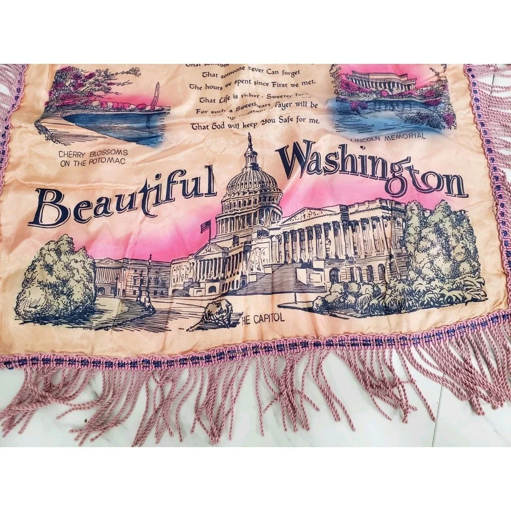 Vintage Washington State souvenir pillow cover - 16
